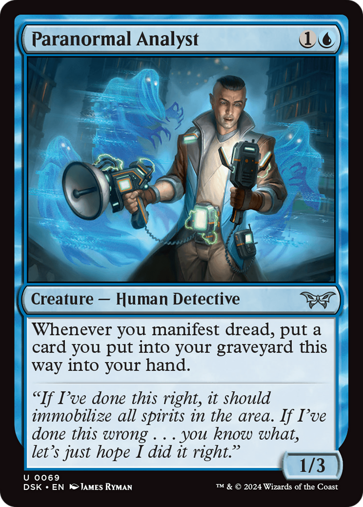Paranormal Analyst (DSK-069) - Duskmourn: House of Horror Foil - Premium MTG Single from Wizards of the Coast - Just $0.25! Shop now at Game Crave Tournament Store