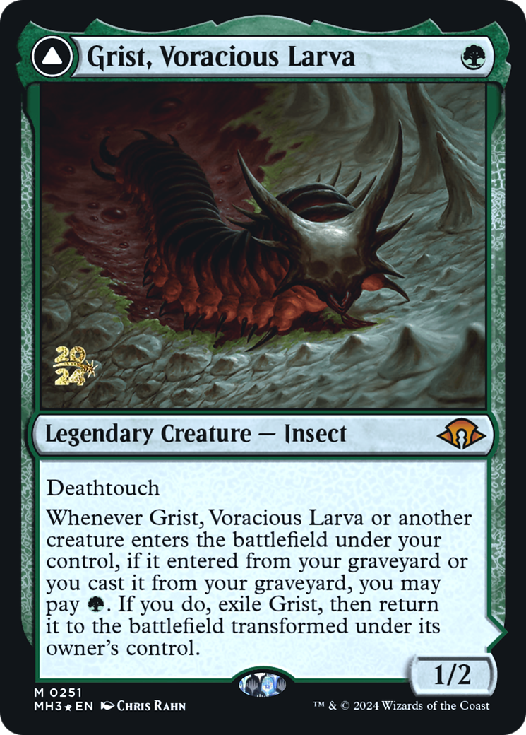 Grist, Voracious Larva // Grist, the Plague Swarm (PMH3-251S) - Modern Horizons 3 Promos Foil - Premium MTG Single from Wizards of the Coast - Just $3.25! Shop now at Game Crave Tournament Store