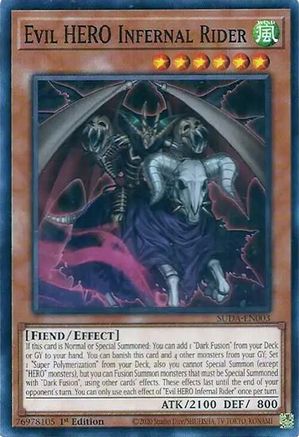 Evil HERO Infernal Rider (SUDA-EN003) - Supreme Darkness 1st Edition - Premium Yugioh Single from Konami - Just $0.25! Shop now at Game Crave Tournament Store