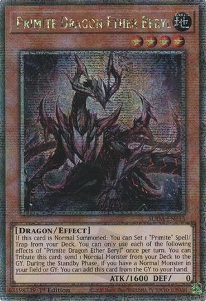 Primite Dragon Ether Beryl (Quarter Century Secret Rare) (SUDA-EN015) - Supreme Darkness 1st Edition - Premium Yugioh Single from Konami - Just $121.78! Shop now at Game Crave Tournament Store