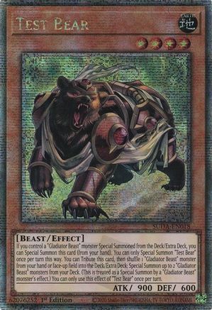 Test Bear (Quarter Century Secret Rare) (SUDA-EN018) - Supreme Darkness 1st Edition - Premium Yugioh Single from Konami - Just $6.92! Shop now at Game Crave Tournament Store