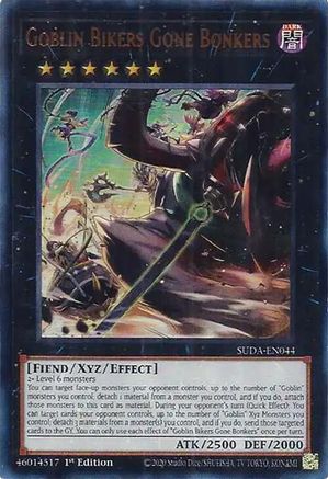 Goblin Bikers Gone Bonkers (SUDA-EN044) - Supreme Darkness 1st Edition - Premium Yugioh Single from Konami - Just $0.25! Shop now at Game Crave Tournament Store