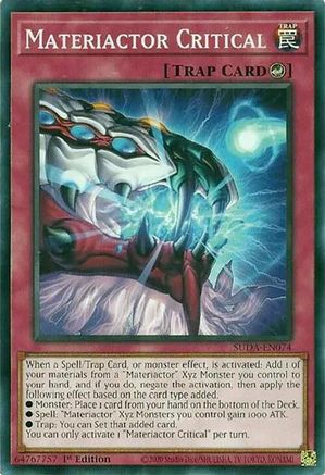 Materiactor Critical (SUDA-EN074) - Supreme Darkness 1st Edition - Premium Yugioh Single from Konami - Just $0.25! Shop now at Game Crave Tournament Store
