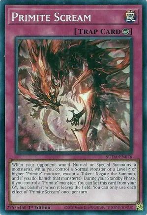 Primite Scream (SUDA-EN076) - Supreme Darkness 1st Edition - Premium Yugioh Single from Konami - Just $0.25! Shop now at Game Crave Tournament Store