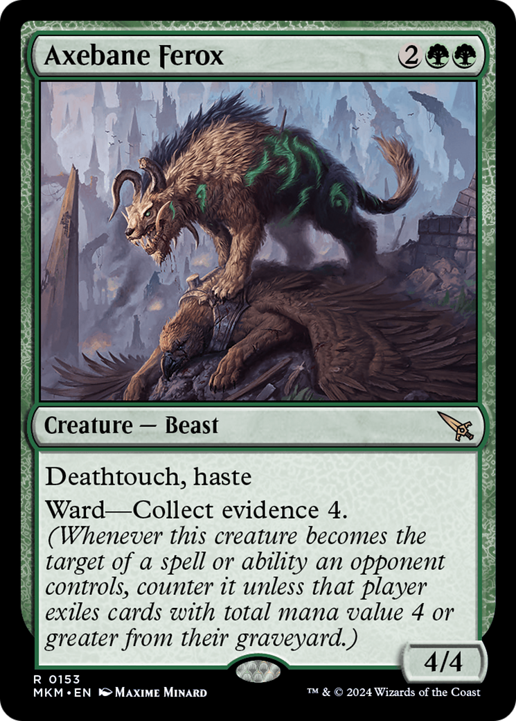 Axebane Ferox (MKM-153) - Murders at Karlov Manor - Premium MTG Single from Wizards of the Coast - Just $0.25! Shop now at Game Crave Tournament Store