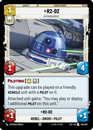 R2-D2 - Artooooooooo! (245/262) - Jump to Lightspeed - Premium Star Wars: Unlimited Single from Fantasy Flight Games - Just $0.10! Shop now at Game Crave Tournament Store