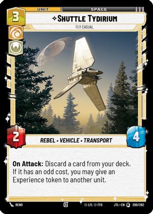 Shuttle Tydirium - Fly Casual (200/262) - Jump to Lightspeed - Premium Star Wars: Unlimited Single from Fantasy Flight Games - Just $0.26! Shop now at Game Crave Tournament Store