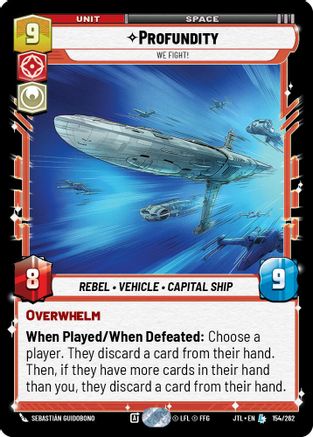 Profundity - We Fight! (154/262) - Jump to Lightspeed - Premium Star Wars: Unlimited Single from Fantasy Flight Games - Just $0.28! Shop now at Game Crave Tournament Store