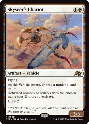 Skyseer's Chariot (PPDFT-028) - Promo Pack: Aetherdrift Foil - Premium MTG Single from Wizards of the Coast - Just $0.46! Shop now at Game Crave Tournament Store