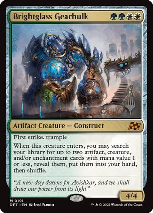 Brightglass Gearhulk (PPDFT-191) - Promo Pack: Aetherdrift Foil - Premium MTG Single from Wizards of the Coast - Just $1.97! Shop now at Game Crave Tournament Store
