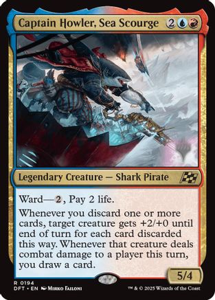 Captain Howler, Sea Scourge (PPDFT-194) - Promo Pack: Aetherdrift Foil - Premium MTG Single from Wizards of the Coast - Just $0.54! Shop now at Game Crave Tournament Store