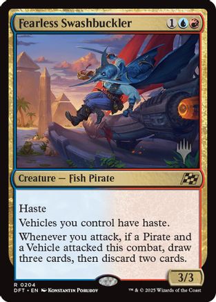 Fearless Swashbuckler (PPDFT-204) - Promo Pack: Aetherdrift - Premium MTG Single from Wizards of the Coast - Just $0.28! Shop now at Game Crave Tournament Store