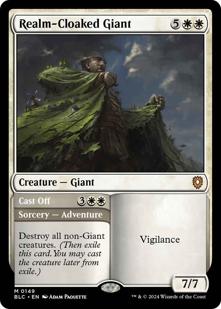 Realm-Cloaked Giant // Cast Off (BLC-149) - Bloomburrow Commander - Premium MTG Single from Wizards of the Coast - Just $0.26! Shop now at Game Crave Tournament Store