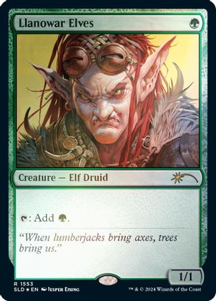 Llanowar Elves (1553) (Rainbow Foil) (SLD-1553) - Secret Lair Drop Series Foil - Premium MTG Single from Wizards of the Coast - Just $0.44! Shop now at Game Crave Tournament Store