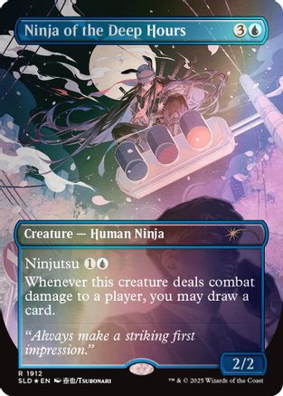Ninja of the Deep Hours (Rainbow Foil) (SLD-1912) - Secret Lair Drop Series Foil - Premium MTG Single from Wizards of the Coast - Just $4.01! Shop now at Game Crave Tournament Store