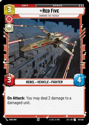 Red Five - Running the Trench (151/262) - Jump to Lightspeed - Premium Star Wars: Unlimited Single from Fantasy Flight Games - Just $0.08! Shop now at Game Crave Tournament Store