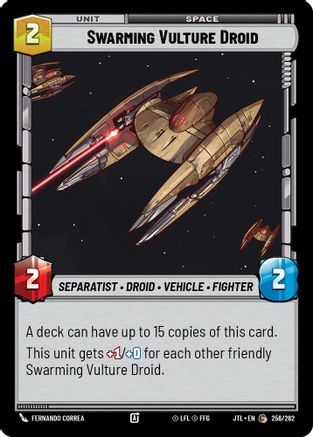 Swarming Vulture Droid (256/262) - Jump to Lightspeed - Premium Star Wars: Unlimited Single from Fantasy Flight Games - Just $0.08! Shop now at Game Crave Tournament Store