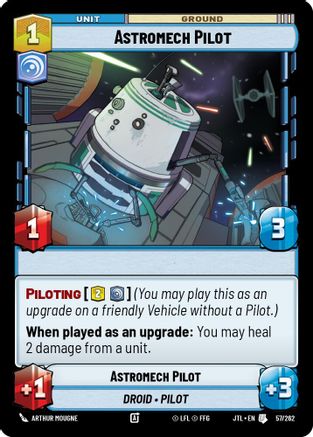 Astromech Pilot (057/262) - Jump to Lightspeed - Premium Star Wars: Unlimited Single from Fantasy Flight Games - Just $0.08! Shop now at Game Crave Tournament Store