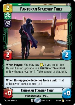 Pantoran Starship Thief (083/262) - Jump to Lightspeed - Premium Star Wars: Unlimited Single from Fantasy Flight Games - Just $0.13! Shop now at Game Crave Tournament Store