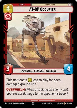 AT-DP Occupier (163/262) - Jump to Lightspeed - Premium Star Wars: Unlimited Single from Fantasy Flight Games - Just $0.08! Shop now at Game Crave Tournament Store