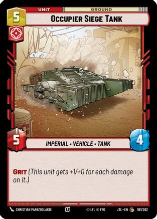 Occupier Siege Tank (167/262) - Jump to Lightspeed - Premium Star Wars: Unlimited Single from Fantasy Flight Games - Just $0.08! Shop now at Game Crave Tournament Store