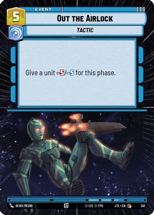 Out the Airlock (Hyperspace) (341) - Jump to Lightspeed - Premium Star Wars: Unlimited Single from Fantasy Flight Games - Just $0.09! Shop now at Game Crave Tournament Store