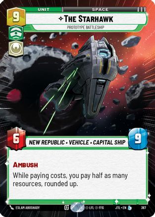 The Starhawk - Prototype Battleship (Hyperspace) (367) - Jump to Lightspeed - Premium Star Wars: Unlimited Single from Fantasy Flight Games - Just $0.56! Shop now at Game Crave Tournament Store