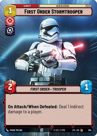 First Order Stormtrooper (Hyperspace) (394) - Jump to Lightspeed - Premium Star Wars: Unlimited Single from Fantasy Flight Games - Just $0.12! Shop now at Game Crave Tournament Store