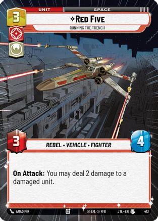 Red Five - Running the Trench (Hyperspace) (413) - Jump to Lightspeed - Premium Star Wars: Unlimited Single from Fantasy Flight Games - Just $0.33! Shop now at Game Crave Tournament Store