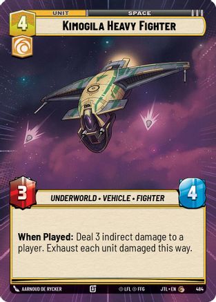 Kimogila Heavy Fighter (Hyperspace) (484) - Jump to Lightspeed - Premium Star Wars: Unlimited Single from Fantasy Flight Games - Just $0.09! Shop now at Game Crave Tournament Store