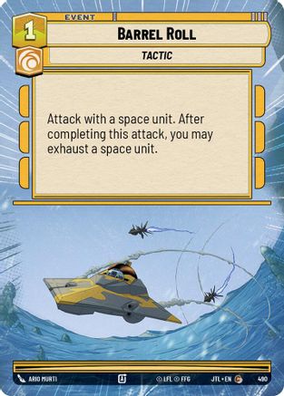 Barrel Roll (Hyperspace) (490) - Jump to Lightspeed - Premium Star Wars: Unlimited Single from Fantasy Flight Games - Just $0.08! Shop now at Game Crave Tournament Store