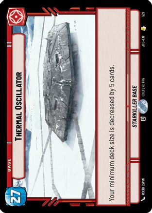 Thermal Oscillator (Foil) (527) - Jump to Lightspeed Foil - Premium Star Wars: Unlimited Single from Fantasy Flight Games - Just $0.08! Shop now at Game Crave Tournament Store