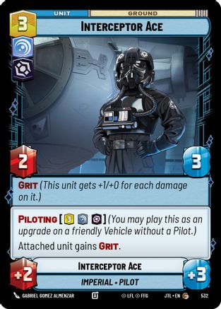 Interceptor Ace (Foil) (532) - Jump to Lightspeed Foil - Premium Star Wars: Unlimited Single from Fantasy Flight Games - Just $0.08! Shop now at Game Crave Tournament Store