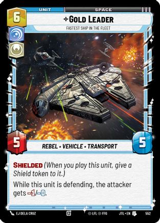 Gold Leader - Fastest Ship in the Fleet (Foil) (552) - Jump to Lightspeed Foil - Premium Star Wars: Unlimited Single from Fantasy Flight Games - Just $0.08! Shop now at Game Crave Tournament Store