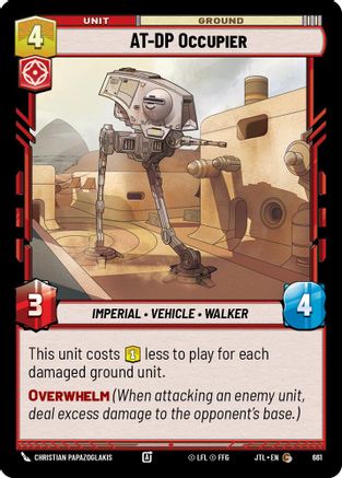 AT-DP Occupier (Foil) (661) - Jump to Lightspeed Foil - Premium Star Wars: Unlimited Single from Fantasy Flight Games - Just $0.08! Shop now at Game Crave Tournament Store