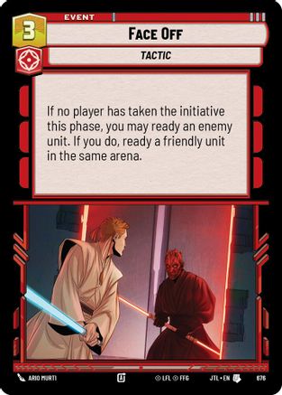 Face Off (Foil) (676) - Jump to Lightspeed Foil - Premium Star Wars: Unlimited Single from Fantasy Flight Games - Just $0.08! Shop now at Game Crave Tournament Store