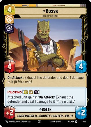 Bossk - Hunt By Instinct (Foil) (685) - Jump to Lightspeed Foil - Premium Star Wars: Unlimited Single from Fantasy Flight Games - Just $0.09! Shop now at Game Crave Tournament Store