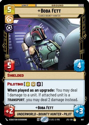 Boba Fett - Feared Bounty Hunter (Foil) (687) - Jump to Lightspeed Foil - Premium Star Wars: Unlimited Single from Fantasy Flight Games - Just $0.45! Shop now at Game Crave Tournament Store