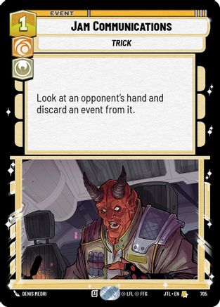 Jam Communications (Foil) (705) - Jump to Lightspeed Foil - Premium Star Wars: Unlimited Single from Fantasy Flight Games - Just $0.19! Shop now at Game Crave Tournament Store