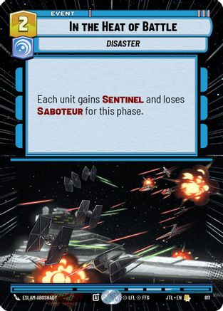 In the Heat of Battle (Hyperspace Foil) (811) - Jump to Lightspeed Foil - Premium Star Wars: Unlimited Single from Fantasy Flight Games - Just $0.21! Shop now at Game Crave Tournament Store