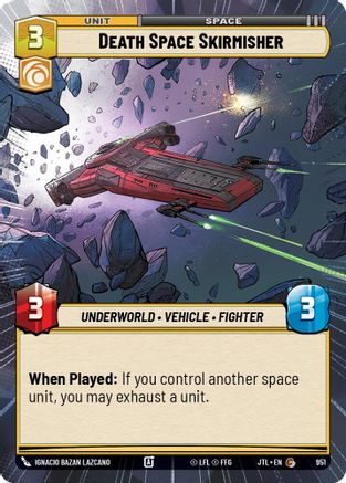Death Space Skirmisher (Hyperspace Foil) (951) - Jump to Lightspeed Foil - Premium Star Wars: Unlimited Single from Fantasy Flight Games - Just $0.10! Shop now at Game Crave Tournament Store