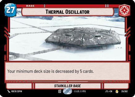 Thermal Oscillator (025/262) - Jump to Lightspeed - Premium Star Wars: Unlimited Single from Fantasy Flight Games - Just $0.08! Shop now at Game Crave Tournament Store