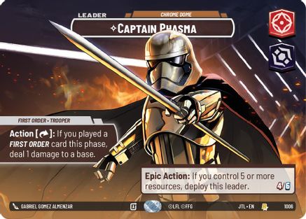 Captain Phasma - Chrome Dome (Showcase) (1006) - Jump to Lightspeed Foil - Premium Star Wars: Unlimited Single from Fantasy Flight Games - Just $17.11! Shop now at Game Crave Tournament Store