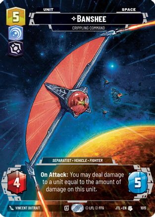 Banshee - Crippling Command (Prestige) (1015) - Jump to Lightspeed - Premium Star Wars: Unlimited Single from Fantasy Flight Games - Just $0.33! Shop now at Game Crave Tournament Store