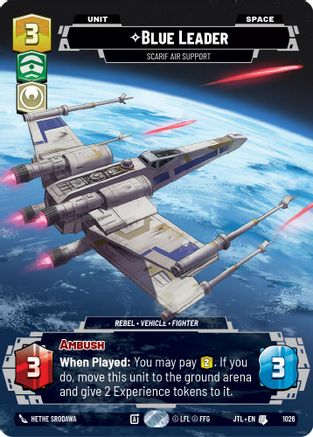 Blue Leader - Scarif Air Support (Prestige) (1026) - Jump to Lightspeed - Premium Star Wars: Unlimited Single from Fantasy Flight Games - Just $3.23! Shop now at Game Crave Tournament Store