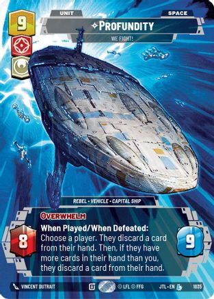 Profundity - We Fight! (Prestige) (1035) - Jump to Lightspeed - Premium Star Wars: Unlimited Single from Fantasy Flight Games - Just $0.61! Shop now at Game Crave Tournament Store