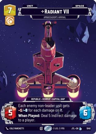 Radiant VII - Ambassadors' Arrival (Prestige) (1045) - Jump to Lightspeed - Premium Star Wars: Unlimited Single from Fantasy Flight Games - Just $1.46! Shop now at Game Crave Tournament Store