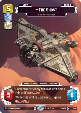The Ghost - Heart of the Family (Prestige Foil) (1056) - Jump to Lightspeed Foil - Premium Star Wars: Unlimited Single from Fantasy Flight Games - Just $2.35! Shop now at Game Crave Tournament Store