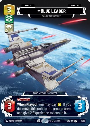 Blue Leader - Scarif Air Support (Prestige Foil) (1062) - Jump to Lightspeed Foil - Premium Star Wars: Unlimited Single from Fantasy Flight Games - Just $4.01! Shop now at Game Crave Tournament Store