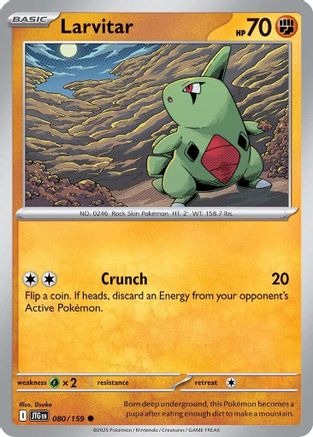 Larvitar 80 - SV09 Journey Together Reverse Holofoil
